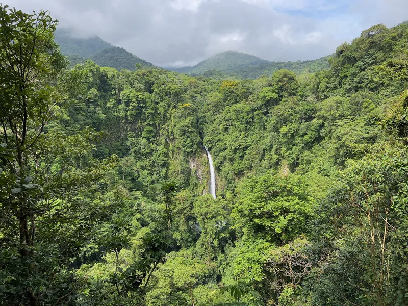 Wasserfall Catarata La Fortuna im Regenwald nahe La Fortuna (Regenzeit)