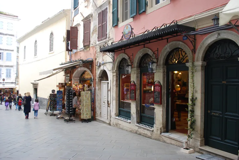 Nikiforou Theotoki shopping street in Corfu Town's old town