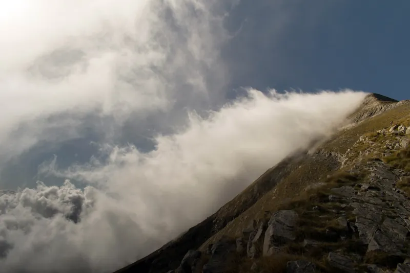Ridges of the Taygetos mountains above Kalamata
