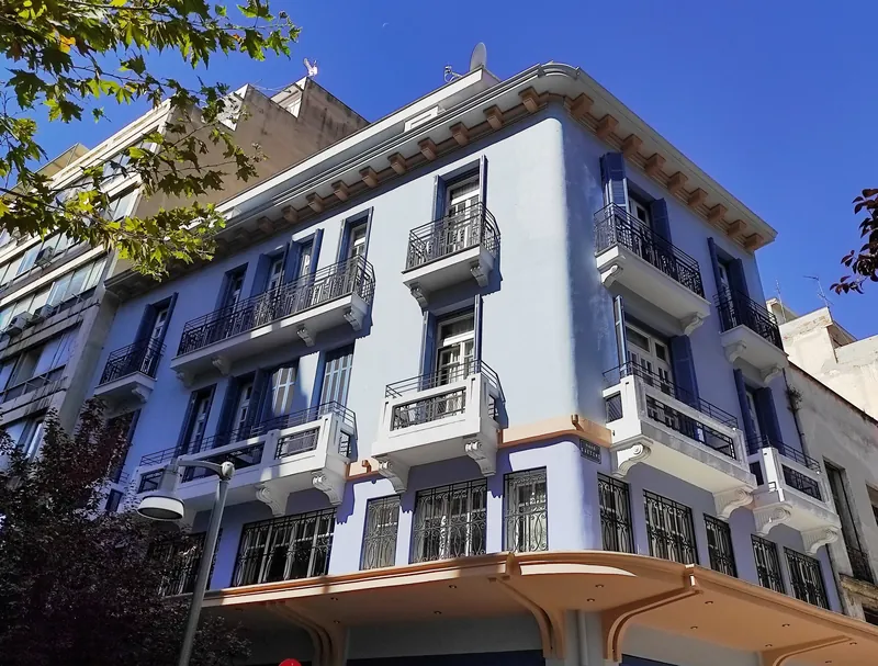 Saniertes Stadthaus (Megaro Ladeni) im Viertel Ladadika in Thessaloniki