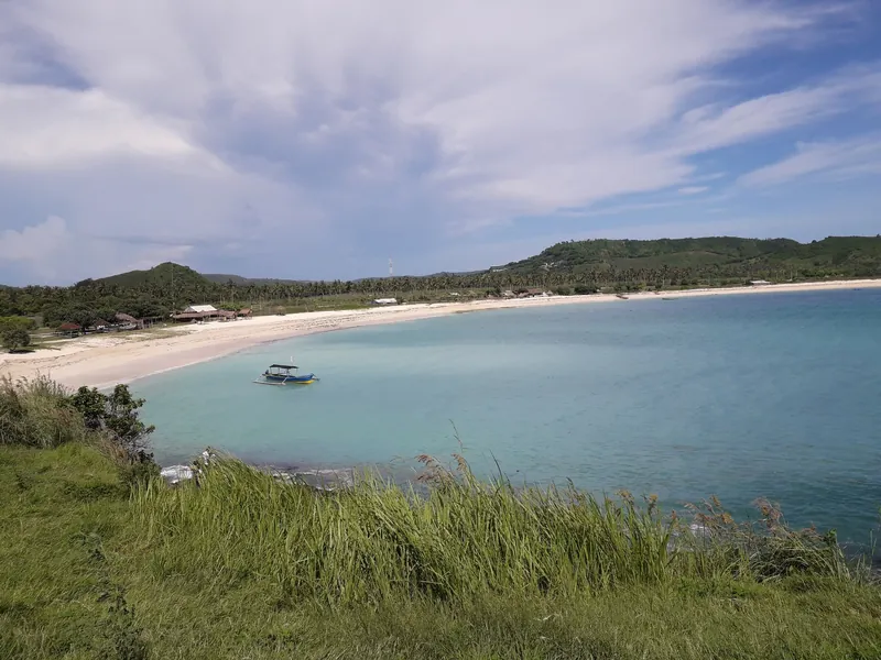 Senggigi Beach bay in west Lombok