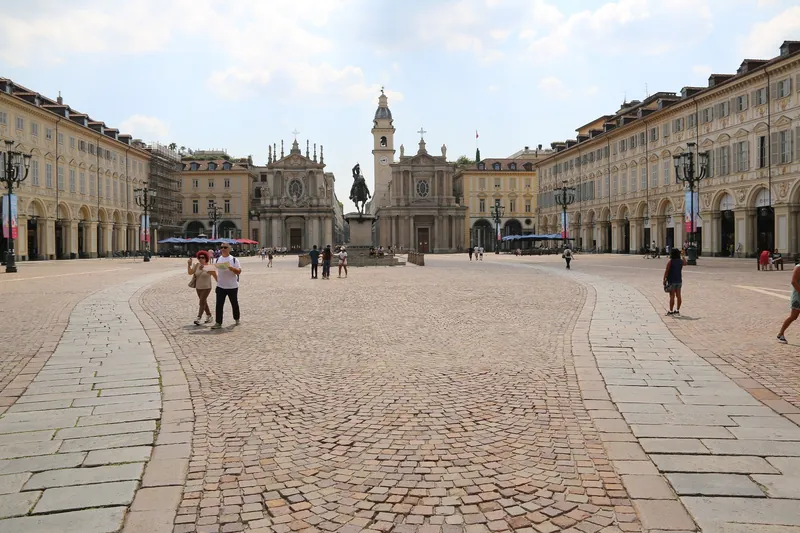 Piazza San Carlo in Turin with the twin churches of San Carlo and Santa Cristina