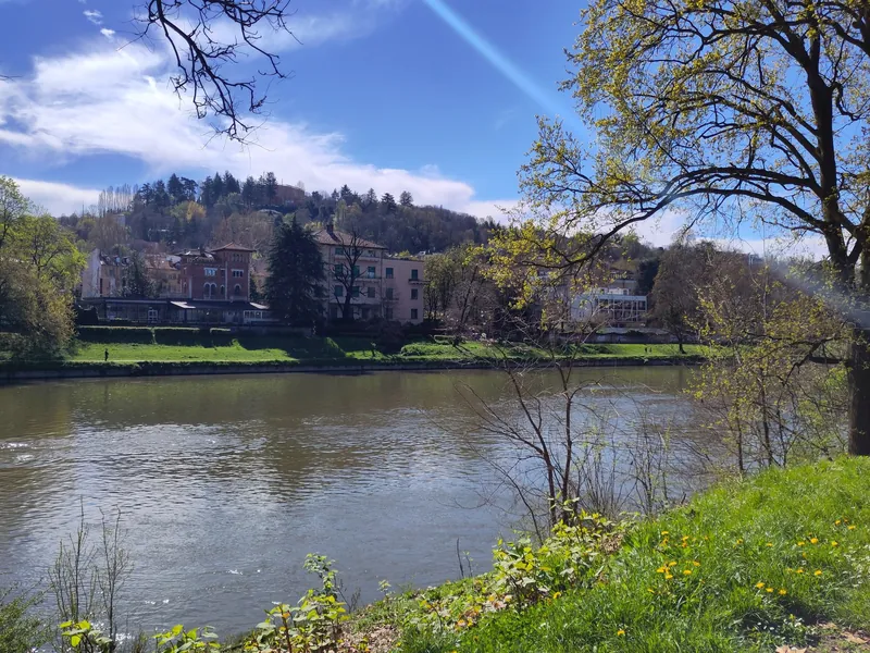 Banks of the Po seen from Parco del Valentino, Turin