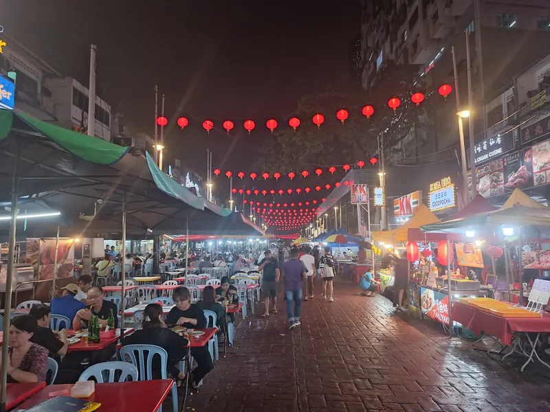 Jalan Alor food street at night in Bukit Bintang, Kuala Lumpur