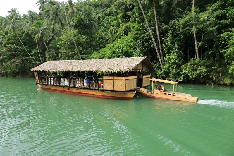 Tour boat on the Loboc River, Bohol