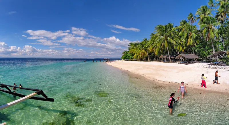 Resort beach in Kaputian on Samal Island in the Davao Gulf