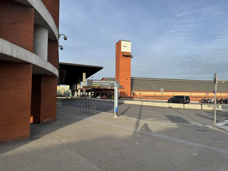 Entrance to Madrid Puerta de Atocha-Almudena Grandes main-line station in the morning